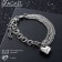 Bracelet Metal "Chain" heart voluminous, color silver, 18 cm