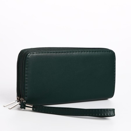 Women's wallet with lightning, green color