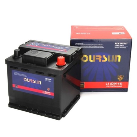 The Oursun Din L1R, 44 AH, 370 A, 206x174x190 battery, direct polarity