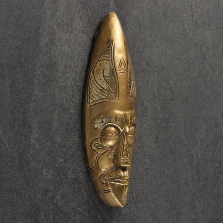 Suspension decor "mask" 18.5x5x10cm, bronze