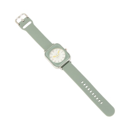 Women's watch, D-2 cm, silicone strap L-25 cm, green-2