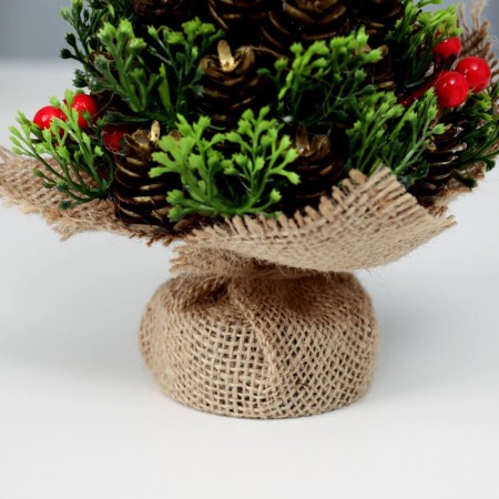 Christmas tree decor "with greens and berries, in a bag" 18x10 cm-1