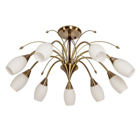 Lamp Ceiling Economy light 12121/9AB MK, 9x40W, E14, 35x70x70 cm, bronze color