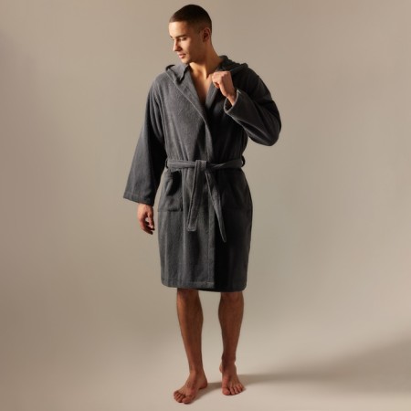 Terry robe with a hood of men's SL Home: Basic "Grig Sandra", size L, 100% cotton, 420 g/m2 9849-6