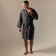 Terry robe with a hood of men's SL Home: Basic "Grig Sandra", size L, 100% cotton, 420 g/m2 9849