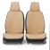 Caps on the front seats Car Performance, 2 pcs, Fiberflax (flax), rhombus, beige
