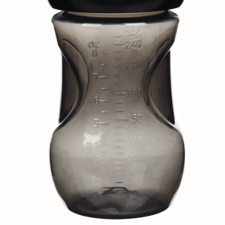 Finding bottle, Natural, 260 ml., +6 months, wide throat 50 mm, black color black-3