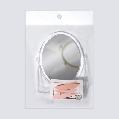 The mirror of the desktop "oval", a bilateral, mirror surface is 11 × 14 cm, the color is transparent-2