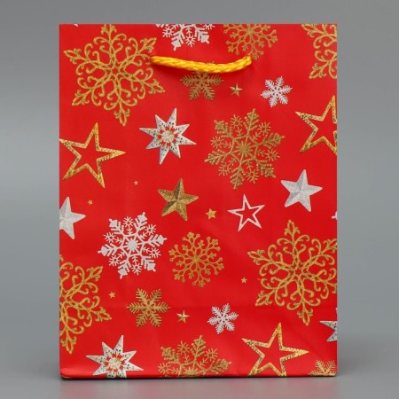 Laminated vertical "Star snowflakes", S 12 x 15 x 5.5 cm, New Year-4
