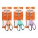 Chancellery scissors 17 cm, with plastic handles and rubber inserts, mix
