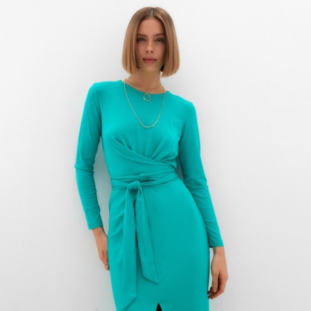 Платье женское MINAKU: Green trend цвет бирюзовый, р-р 46-1