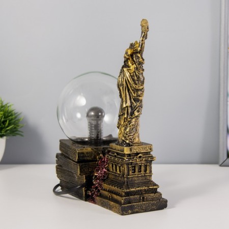 Plasma ball "Statue of Liberty" gold 14x10x16 cm Risalux-5