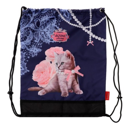 Frame backpack 36 x 28 x 11 cm, Across 198, filling: bag, blue/pink ACR22-198-4-12