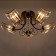 Simona chandelier 5x40W E27 Chocolate 62x62x24 cm Bayerlux