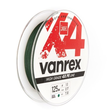 Леска плет. Lucky John Vanrex х4 BRAID Moss Green 125/017-5
