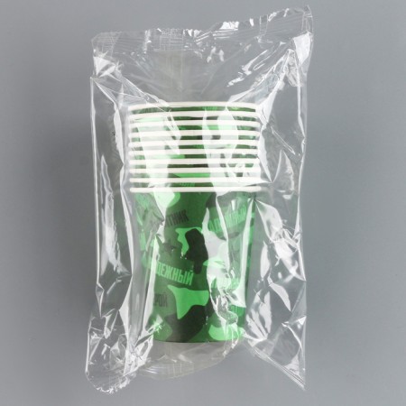 A single -time paper glass "Defender", 250 ml-3