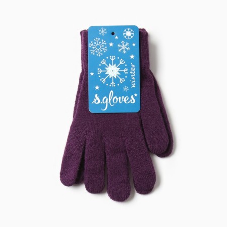 Female gloves, purple color, rr 7-8-3