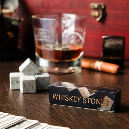 Whiskey stones "Whiskey Stones", natural steat, 4 pcs