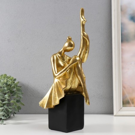 Polystone souvenir "Ballerina with a leg extended upward" 19x13x38 cm-1