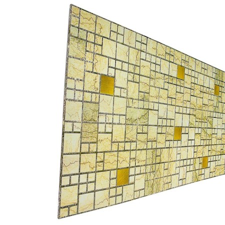 PVC panel mosaic marble with gold 955x480 mm pcs-2