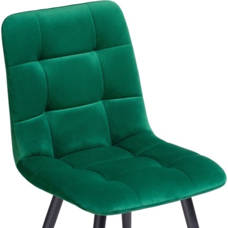 Stool on a metal frame chilli to metal/velor, black/green 44x50x85 cm-4