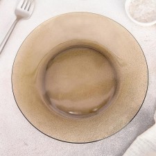 Basilico plate, d = 20.5 cm, brown color