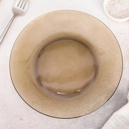 Basilico plate, d = 20.5 cm, brown color