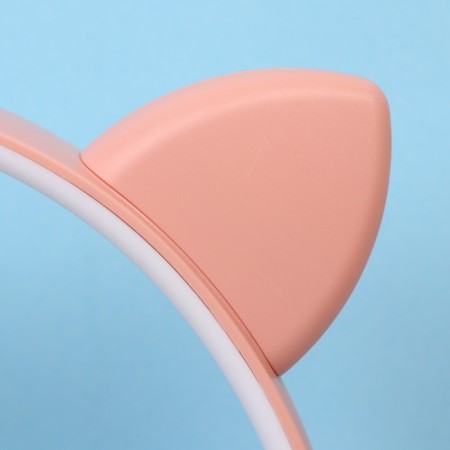 Headphones luminous ears, wireless "unicorn", pink W-01-3