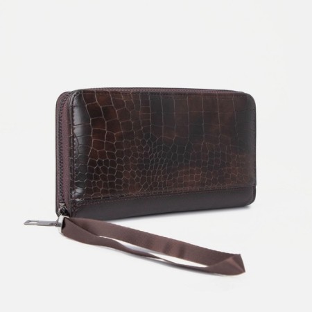 Women's wallet with lightning, brown color