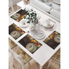 A set of napkins for setting the New Year knocks, rectangular, size 32x46 cm, 4 pcs
