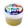 Slime "Glass" with golden large sparkles of 100 g