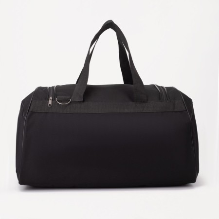 Sports bag with lightning, 2 outer pockets, long belt, black color-1
