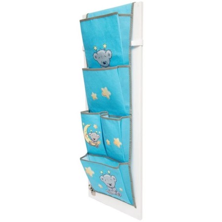Organizer, children's suspension "Bear", 24x94 cm, blue-1
