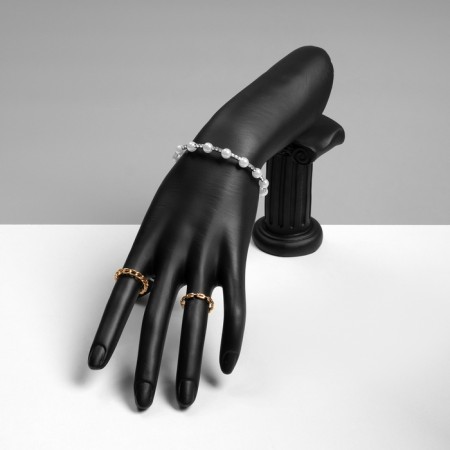 Stand for jewelry "Hand", 10.5 × 23.5 × 13 cm, black color-2