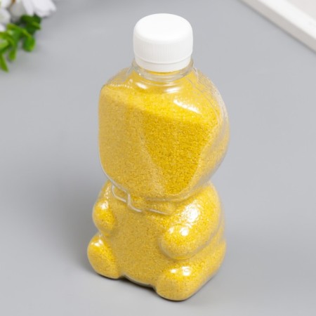 Color sand in bottles "Yellow" 500 grams mix-4