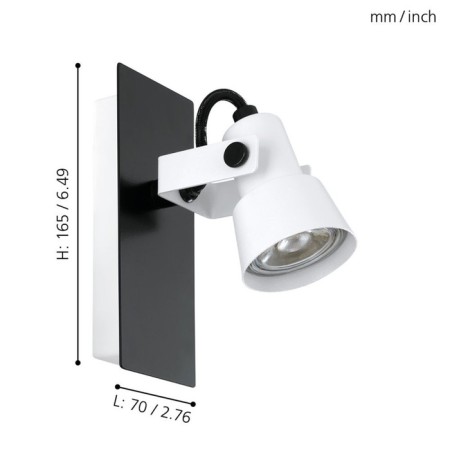 Trillo 5W Gu10 lamp white, black-1