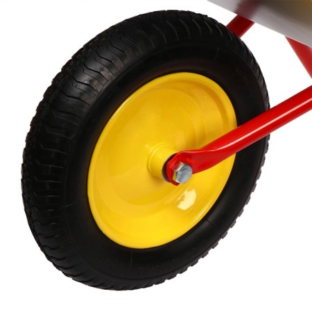 Garden wheelbarrow, single -wheeled: cargo/p 80 kg, volume of 65 l, red handles-4