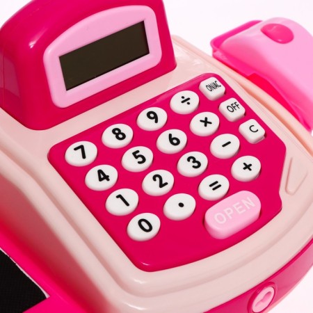 Cashier "Cool shop" with a scanner, basket and accessories-3