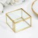 Casket for rings "rectangle", 8x8x5 cm, glass