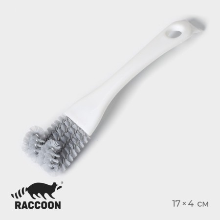 Brush for cleaning dishes and greel grilles Raccoon, 17 × 4 cm, white color