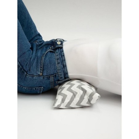 Pillow Orthopedic roller with buckwheat beam, size 20x50 cm, zigzag, color gray color-6