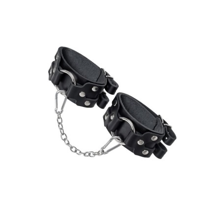 Shackles of Pecado BDSM, with two straps, genuine leather, black-3