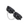 Shackles of Pecado BDSM, with two straps, genuine leather, black