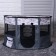 An animal aviary, a tent with a pattern, round, 70 x 40 cm, gray