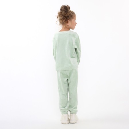 Pajamas for a girl, mint color, height 110 cm-3
