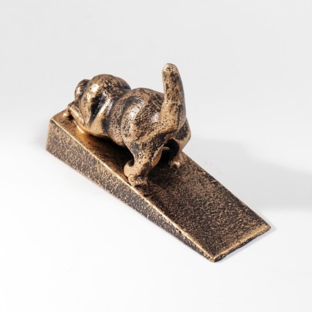 Stopper door cast iron "dog" Golden Patina 10x5x15 cm-4
