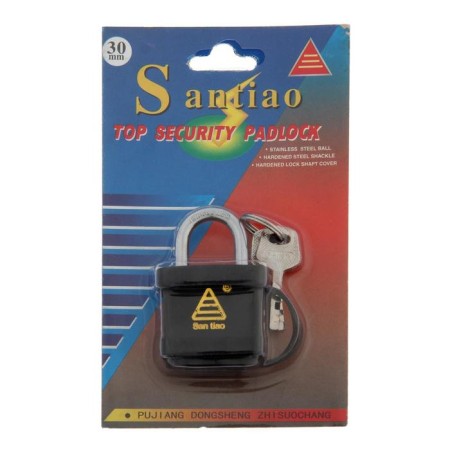 The castle is hung, 30 mm, moisture -proof, short handle, 3 keys-2