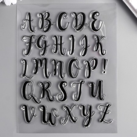 Stamp for creativity Silicon "English letters" 18x14 cm