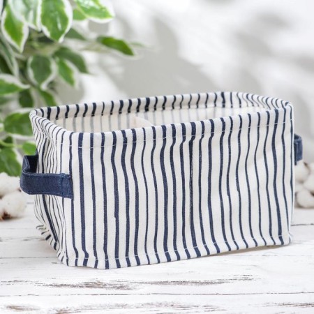 Storage basket with handles "Street", 2 cells, 22 × 13 cm, blue color