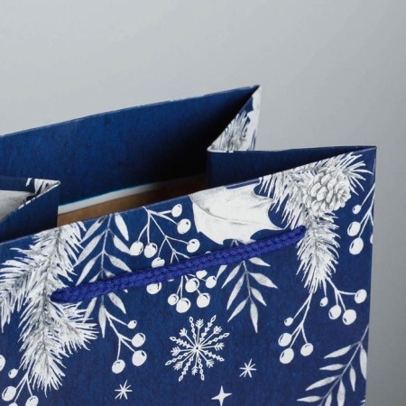 Package for a Kraft bottle "Happy New Year!", 13 x 36 x 10 cm, New Year-3